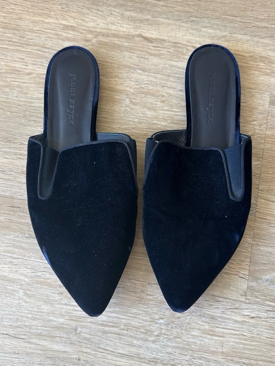 Jenni Kayne Shoes - Jenni Kayne Deep Navy Velvet Pointed Mule Slides 39.5
